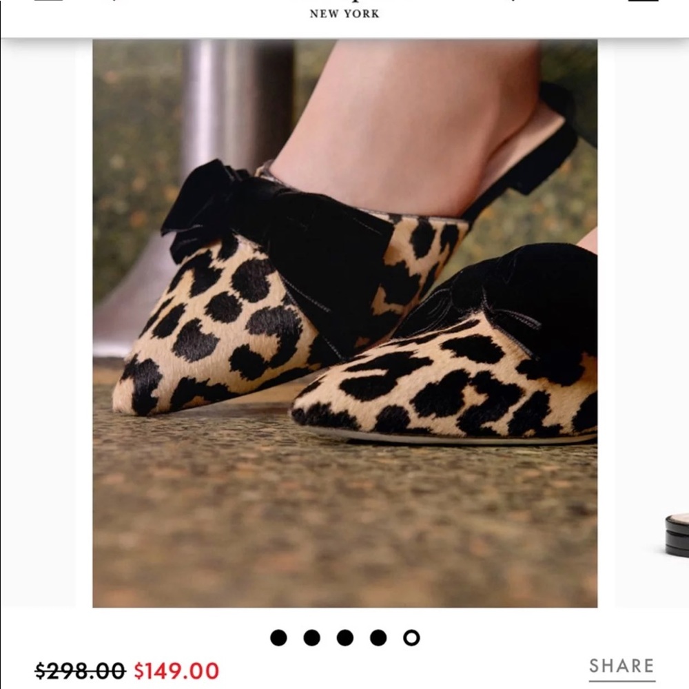 Kate spade cheetah mules